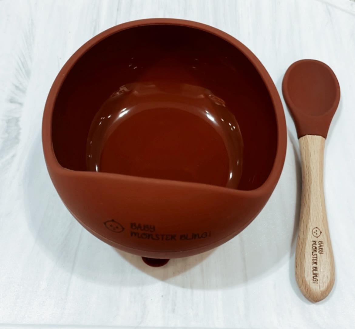 Silicone bowl &amp; spoon