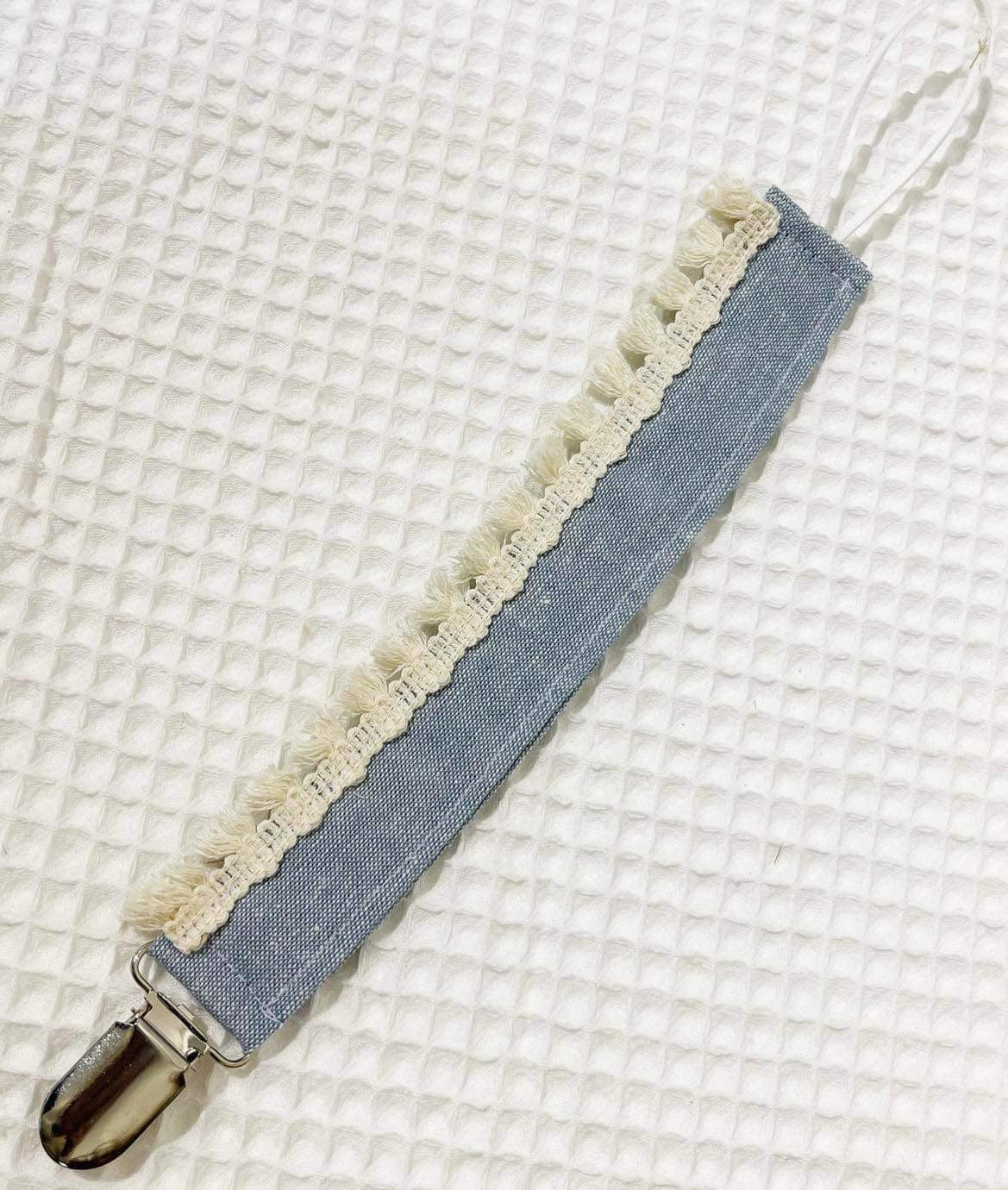 Fabric pacifier clip